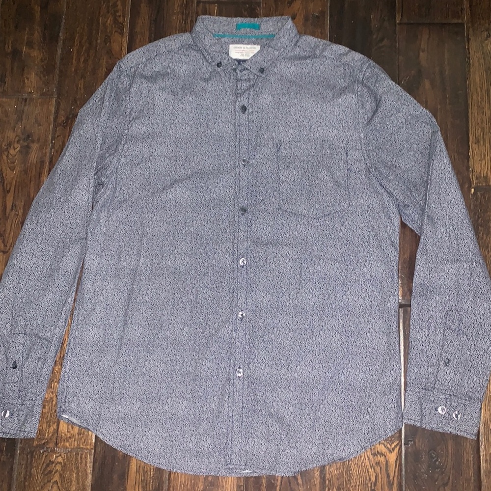 Denim & Flower Long Sleeve Shirt